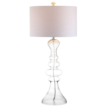 Madeline 35" Curved Glass LED Table Lamp - JONATHAN Y